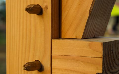 Assemblage bois du Tiny Sauna